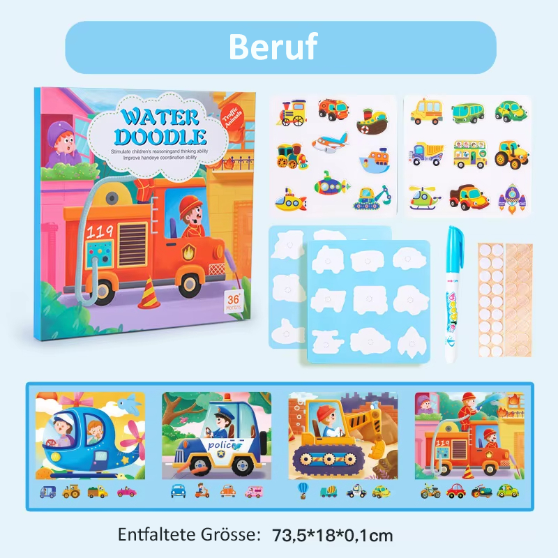 Oravea Wasser-Malbuch Kreativer Malspass mit Wasser