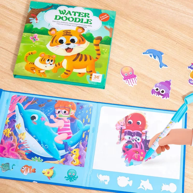 Oravea Wasser-Malbuch Kreativer Malspass mit Wasser