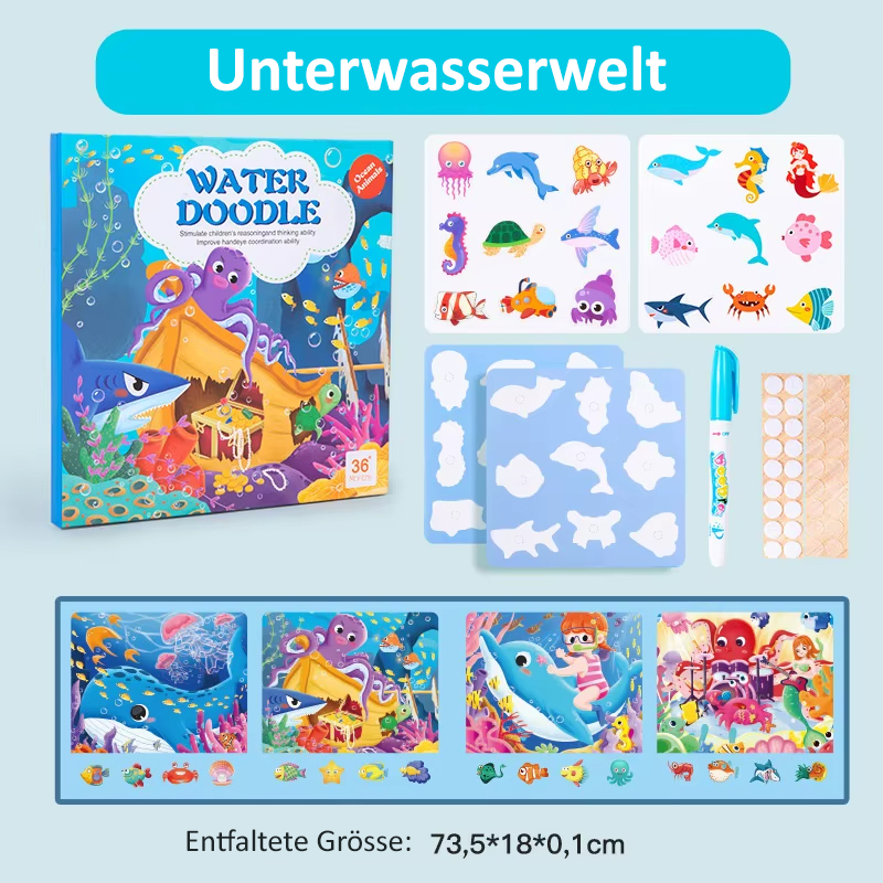 Oravea Wasser-Malbuch Kreativer Malspass mit Wasser